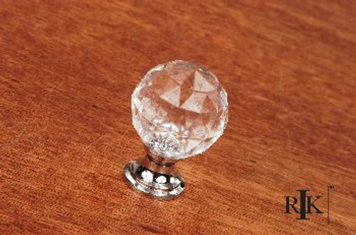 RKI CK-2AC-C: 1-1/4" Acrylic Hammered Cabinet Knob - Polished Chrome