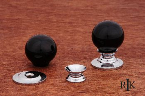 RKI CK-306: 1" Sphere Cabinet Knob - Chrome/Porcelain