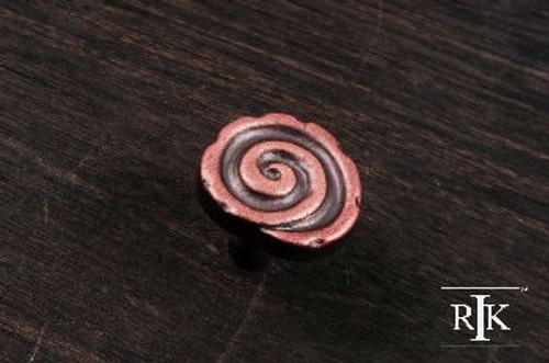 RKI CK-207-DC: 1-1/4" Swirl Cabinet Knob - Distressed Copper
