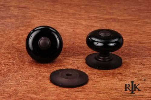 RKI CK-313-RB: 1-1/4" Round Cabinet Knob w/ Bronze Tip - Porcelain/Bronze