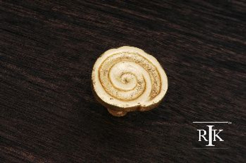 RKI CK-207: 1-1/4" Swirl Cabinet Knob - Polished Brass