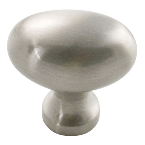 Hickory P3054-15: 1-1/4" Williamsburg Oval Cabinet Knob - Satin Nickel