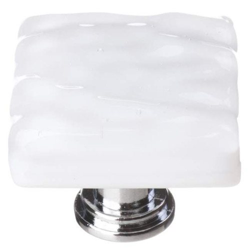 Sietto K-212: 1-1/4" Glacier Cabinet Knob - White