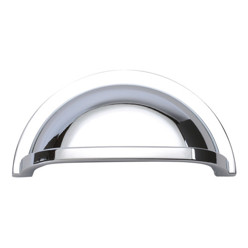 Hickory P3055-CH: 3" cc Williamsburg Cup Cabinet Pull - Polished Chrome