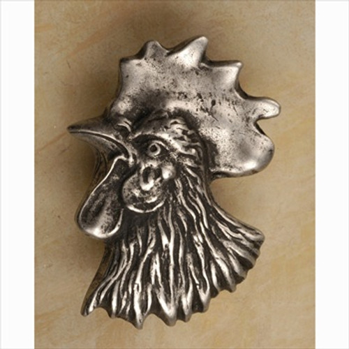 Anne At Home 447: Rooster Head Cabinet Knob - Left Facing