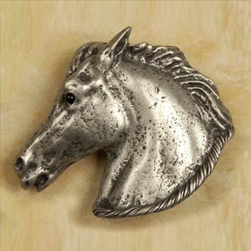 Anne At Home 14: 3" cc Horse 'n Rope Cabinet Pull - Left Facing