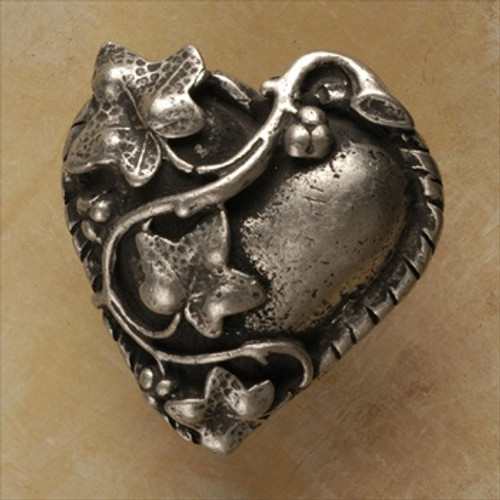 Anne At Home 468: 1-1/2" Hearts w/Ivy Cabinet Knob