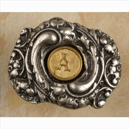 Anne At Home 844: Fancy Initial Oval Cabinet Knob