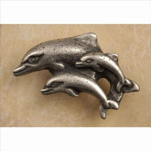 Anne At Home 392: Dolphin Family Cabinet Knob - Left Facing