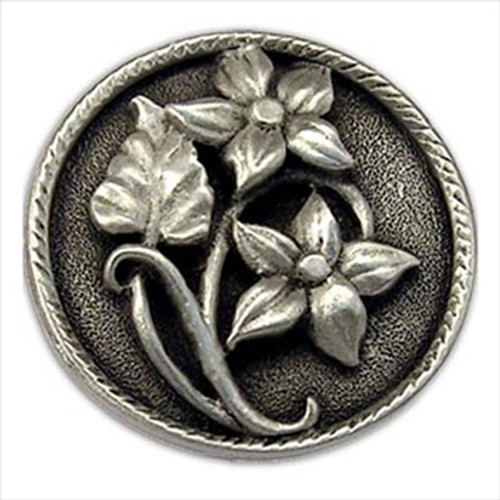 Anne At Home 7066: Lilies Cabinet Knob - Left Facing