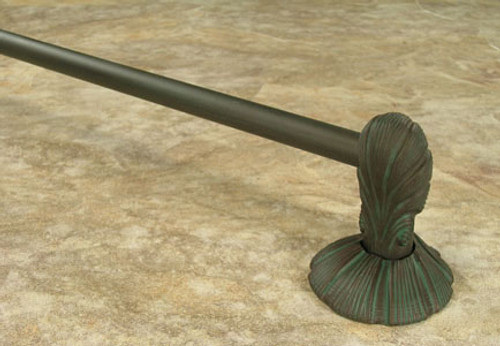 Anne At Home 1605: 30" cc Oceanus Towel Bar w/Small Rosette