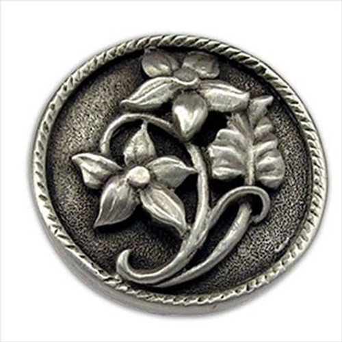 Anne At Home 7067: Lilies Cabinet Knob - Right Facing