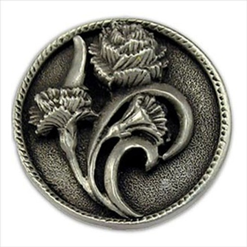 Anne At Home 7070: Carnation Cabinet Knob - Left Facing