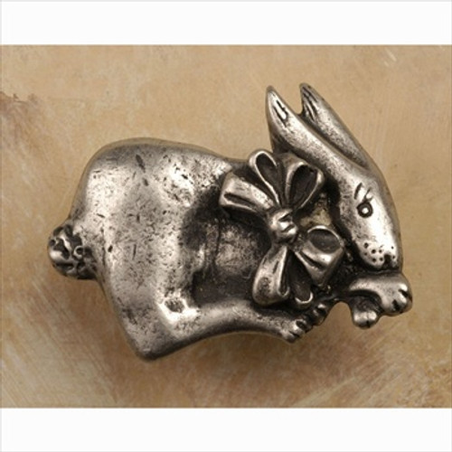 Anne At Home 484: Bunny w/Bow Cabinet Knob - Right Facing