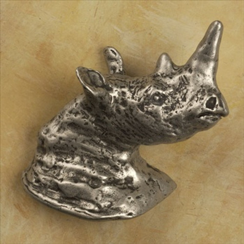 Anne At Home 149: Rhino Head Cabinet Knob - Right Facing