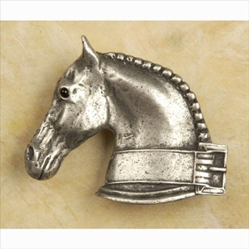 Anne At Home 416: 3" cc Dressage Horse Cabinet Knob - Left Facing