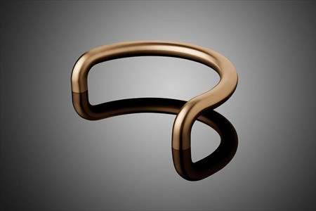 Forms+Surfaces DT1231 Series 12" cc Round Bar C-Shaped Door Pull