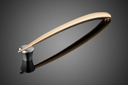 Forms+Surfaces 20" cc Orion Asymmetrical Door Pull - Bronze Grip and Standoff