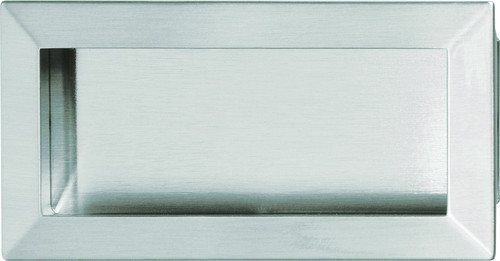 Hafele 151.67.602: Lago Di Como Flush Mount Rectangle Cabinet Pull - Satin Nickel