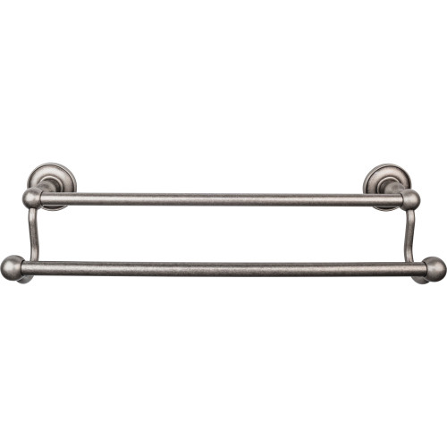 Top Knobs ED7APD: 18" cc Edwardian Bath Double Towel Bar - Antique Pewter