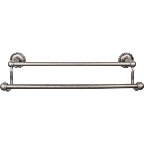 Top Knobs ED7APE: 18" cc Edwardian Bath Double Towel Bar - Antique Pewter