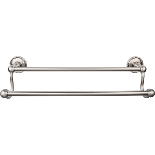Top Knobs ED7BSNE: 18" cc Edwardian Bath Double Towel Bar - Brushed Satin Nickel