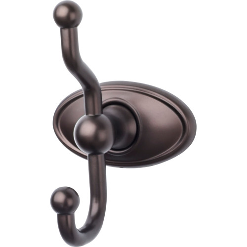 Top Knobs ED2ORBC: Edwardian Bath Double Wall Hook - Oil Rubbed Bronze