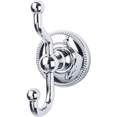 Top Knobs ED2PCA: Edwardian Bath Double Wall Hook - Polished Chrome