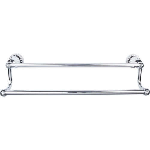 Top Knobs HUD9PC: 24" cc Hudson Bath Double Towel Bar - Polished Chrome