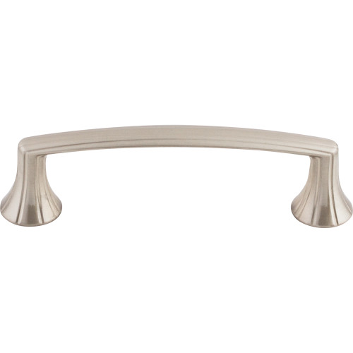 Top Knobs M1292: 3-3/4" cc Rue D-Handle Cabinet Pull - Brushed Satin Nickel