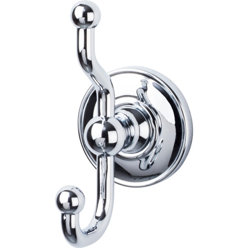 Top Knobs ED2PCD: Edwardian Bath Double Wall Hook - Polished Chrome