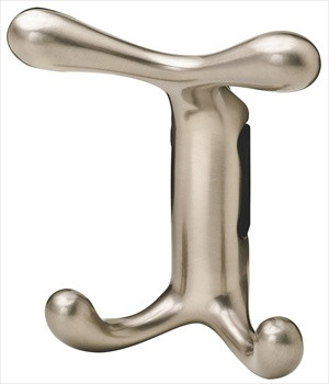 Hafele 843.81.600: Lago Di Como Double Wall Hook - Satin Nickel