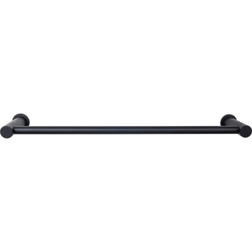 Top Knobs HOP6BLK: 18" cc Hopewell Bath Single Towel Bar - Flat Black