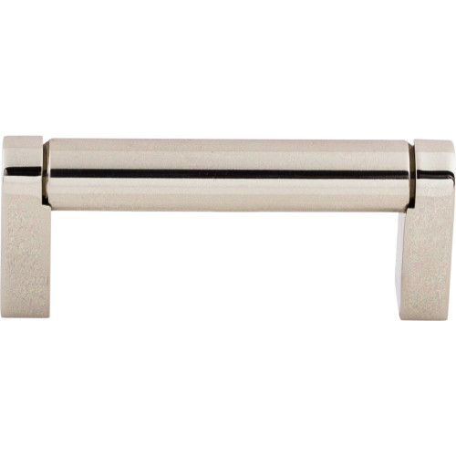 Top Knobs M1254: 3" cc Pennington Round Bar Cabinet Pull - Polished Nickel