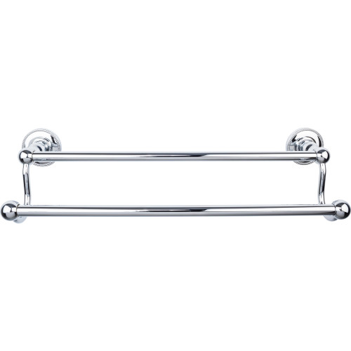 Top Knobs ED7PCA: 18" cc Edwardian Bath Double Towel Bar - Polished Chrome