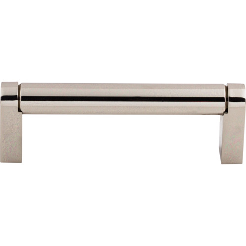 Top Knobs M1255: 3-3/4" cc Pennington Round Bar Cabinet Pull - Polished Nickel