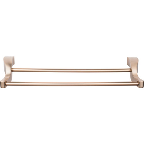 Top Knobs AQ9BB: 24" cc Aqua Bath Double Towel Bar - Brushed Bronze