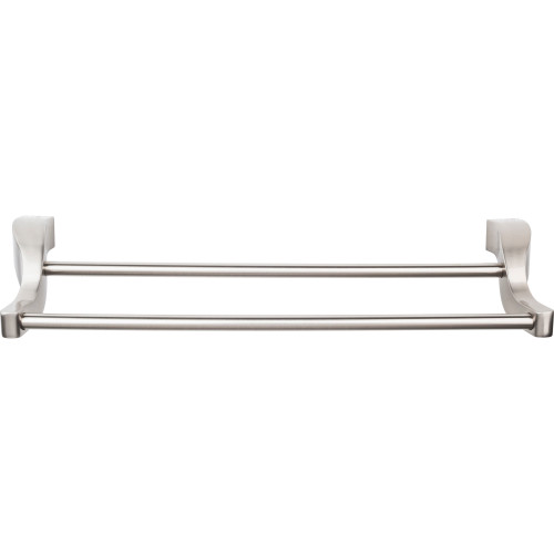 Top Knobs AQ9BSN: 24" cc Aqua Bath Double Towel Bar - Brushed Satin Nickel
