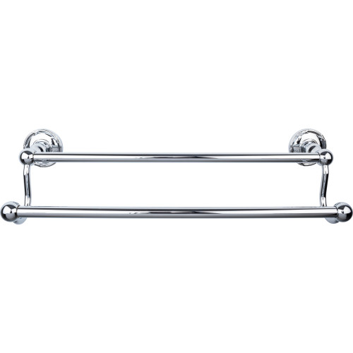 Top Knobs ED7PCE: 18" cc Edwardian Bath Double Towel Bar - Polished Chrome