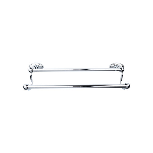 Top Knobs ED9PCC: 24" cc Edwardian Bath Double Towel Bar - Polished Chrome