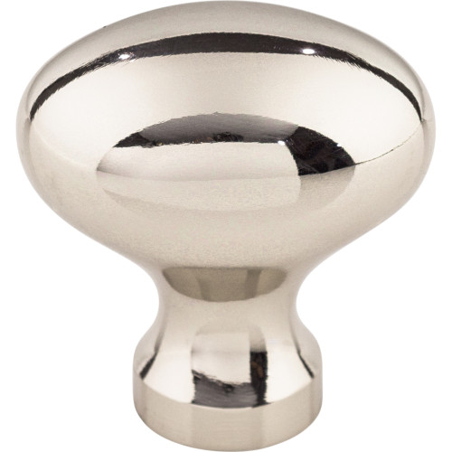 Top Knobs M1305: 1-1/4" Asbury Egg Cabinet Knob - Polished Nickel