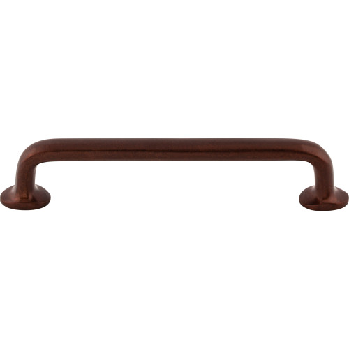 Top Knobs M1393: 6" cc Aspen Round Bar Cabinet Pull - Mahogany Bronze