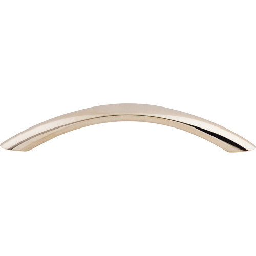 Top Knobs M1264: 5-1/16" cc Asbury Bow Cabinet Pull - Polished Nickel