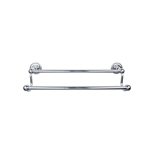 Top Knobs ED9PCF: 24" cc Edwardian Bath Double Towel Bar - Polished Chrome
