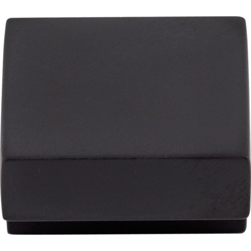 Top Knobs M1165: 1" cc Nouveau III Square Cabinet Knob - Flat Black