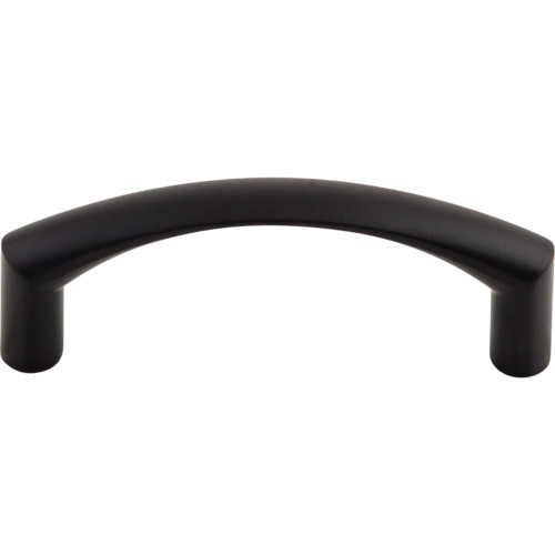 Top Knobs M1711: 3" cc Griggs Curved Bar Cabinet Pull - Flat Black