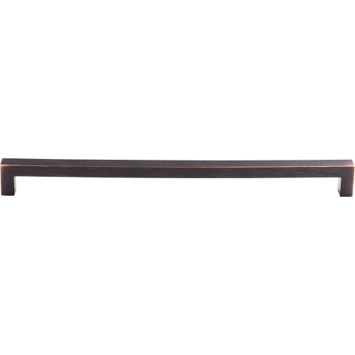 Top Knobs M1837: 12" cc Nouveau III Tapered Bar Cabinet Pull - Tuscan Bronze
