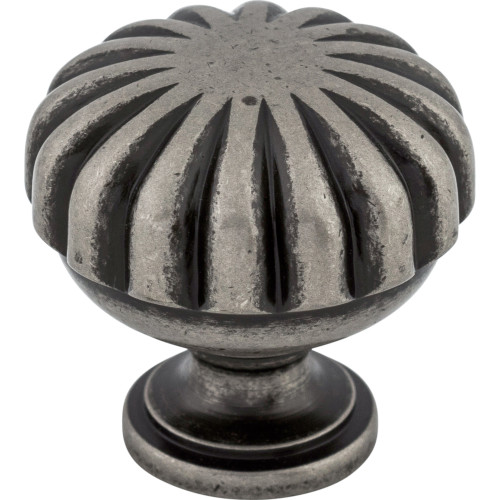 Top Knobs M1596: 1-1/4" Somerset II Melon Cabinet Knob - Pewter Antique
