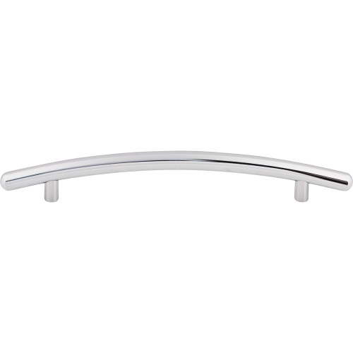 Top Knobs M537: 6-5/16" cc Nouveau Curved Bar Cabinet Pull - Polished Chrome