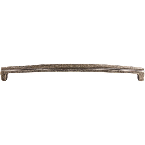 Top Knobs M1814: 12" cc Channel Curved Bar Appliance Pull - Cast Iron